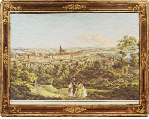 Рейбиш Гюнтер Фридрих. Кожаная папка с золотым тиснением с семью акварельными портретами